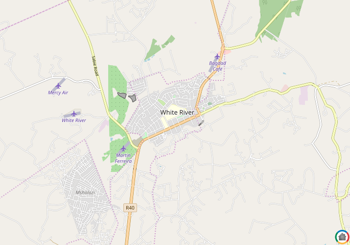 Map location of White River